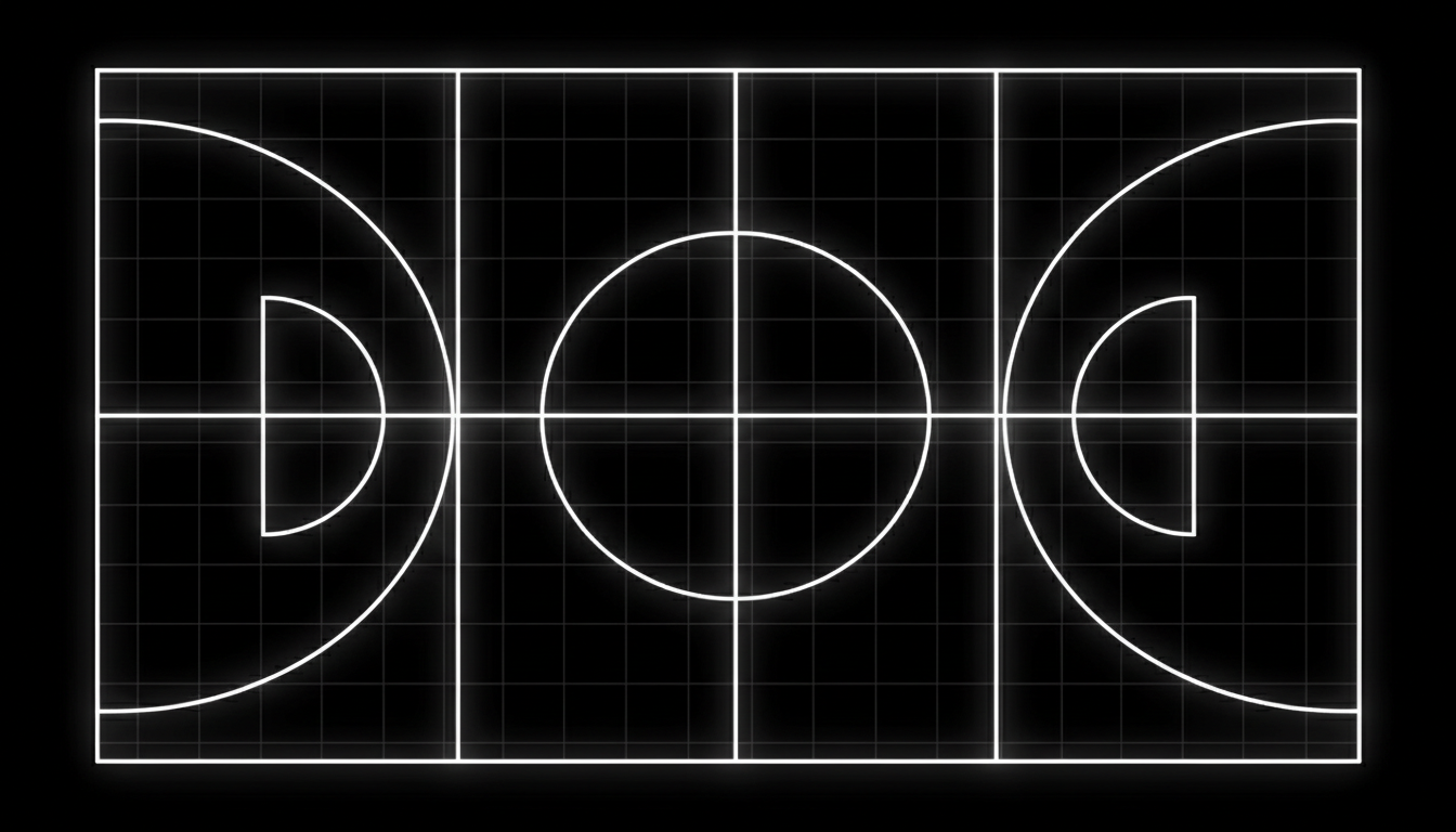 Abstract netball court pattern