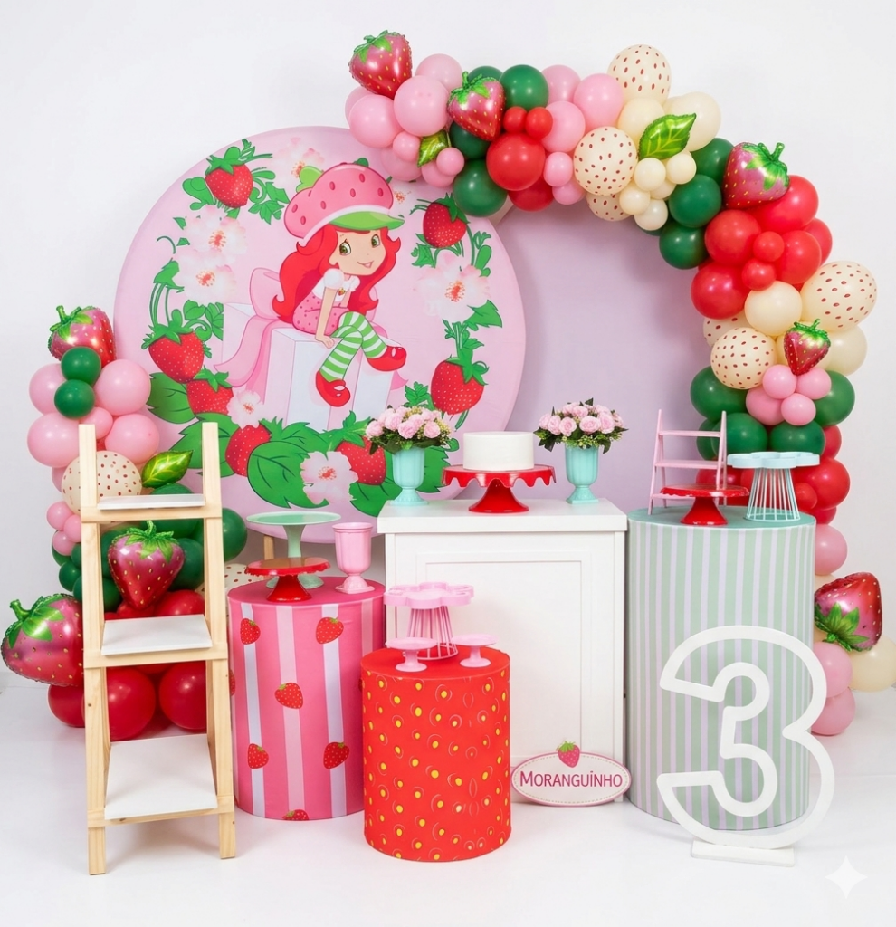 Decoração tema Moranguinho