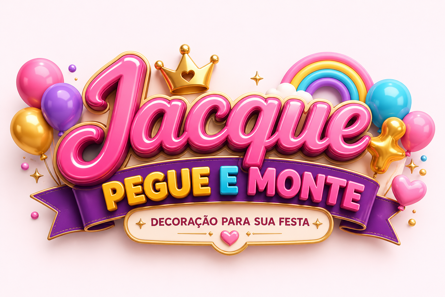 Logo da Jacque Pegue & Monte, decoração de festas em Goianésia – GO