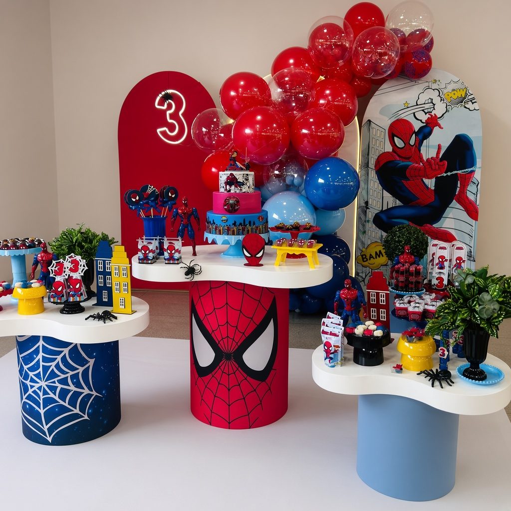Decoração tema Homem Aranha Arco Neon - Menino em Goianésia – GO
