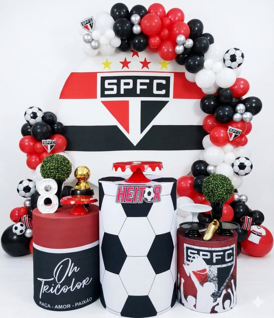 Decoração tema São Paulo FC