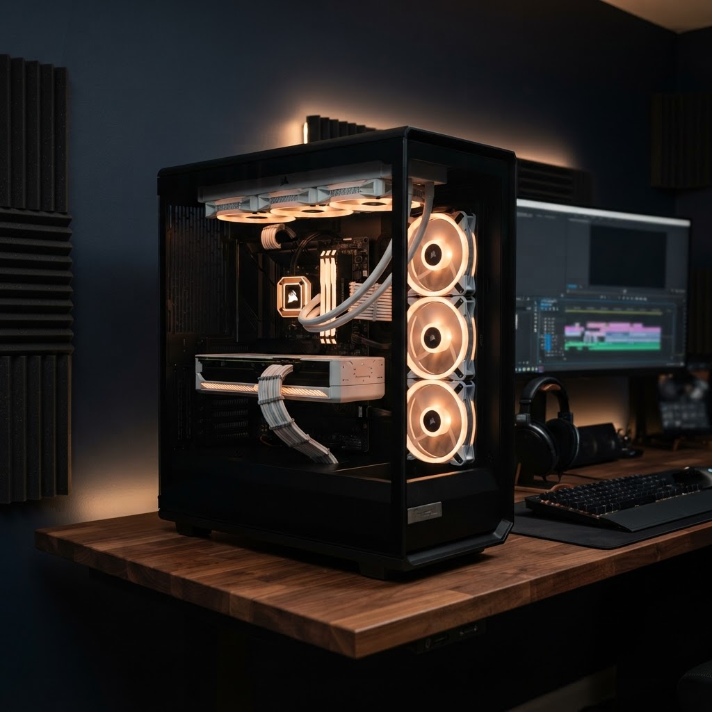 Station montage vidéo — configuration PC CoreForge