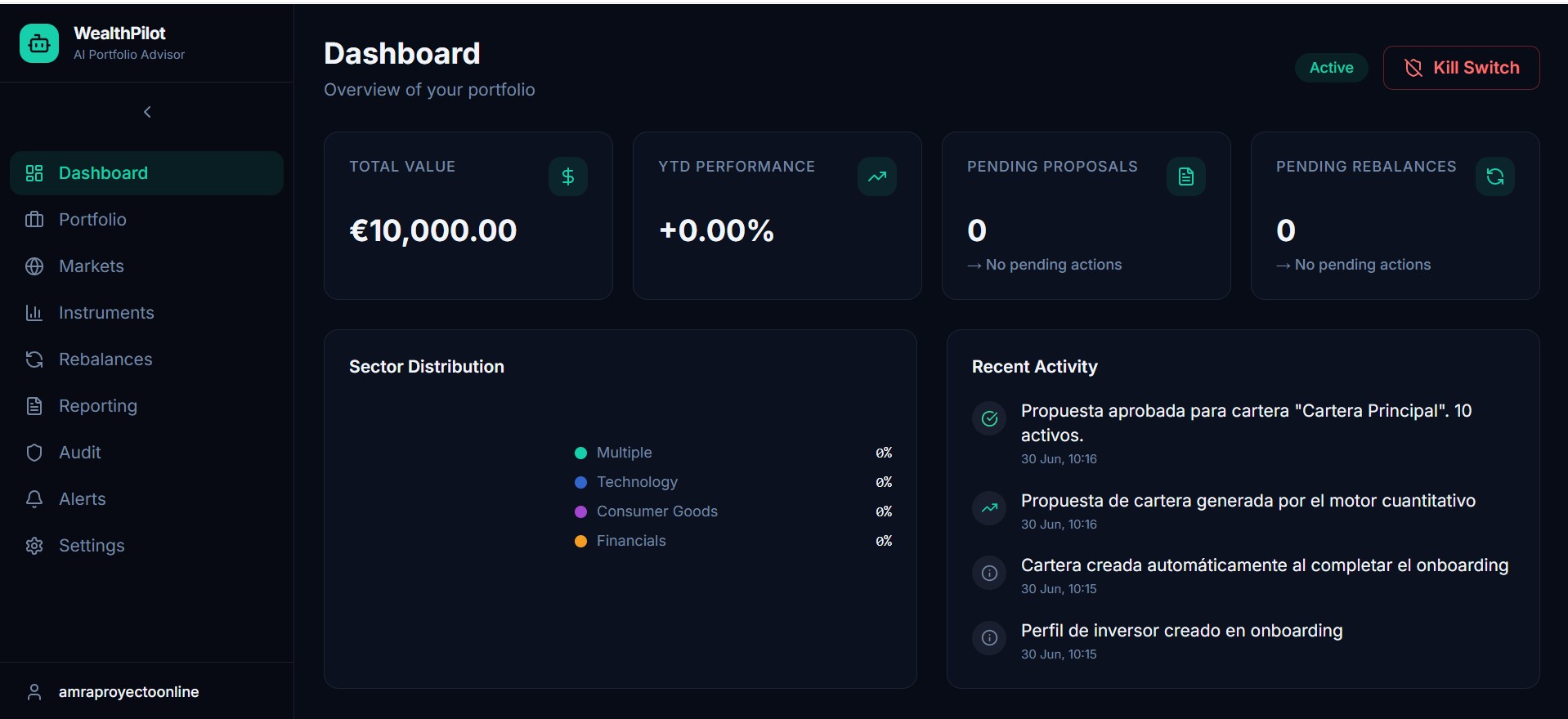 WealthPilot template preview