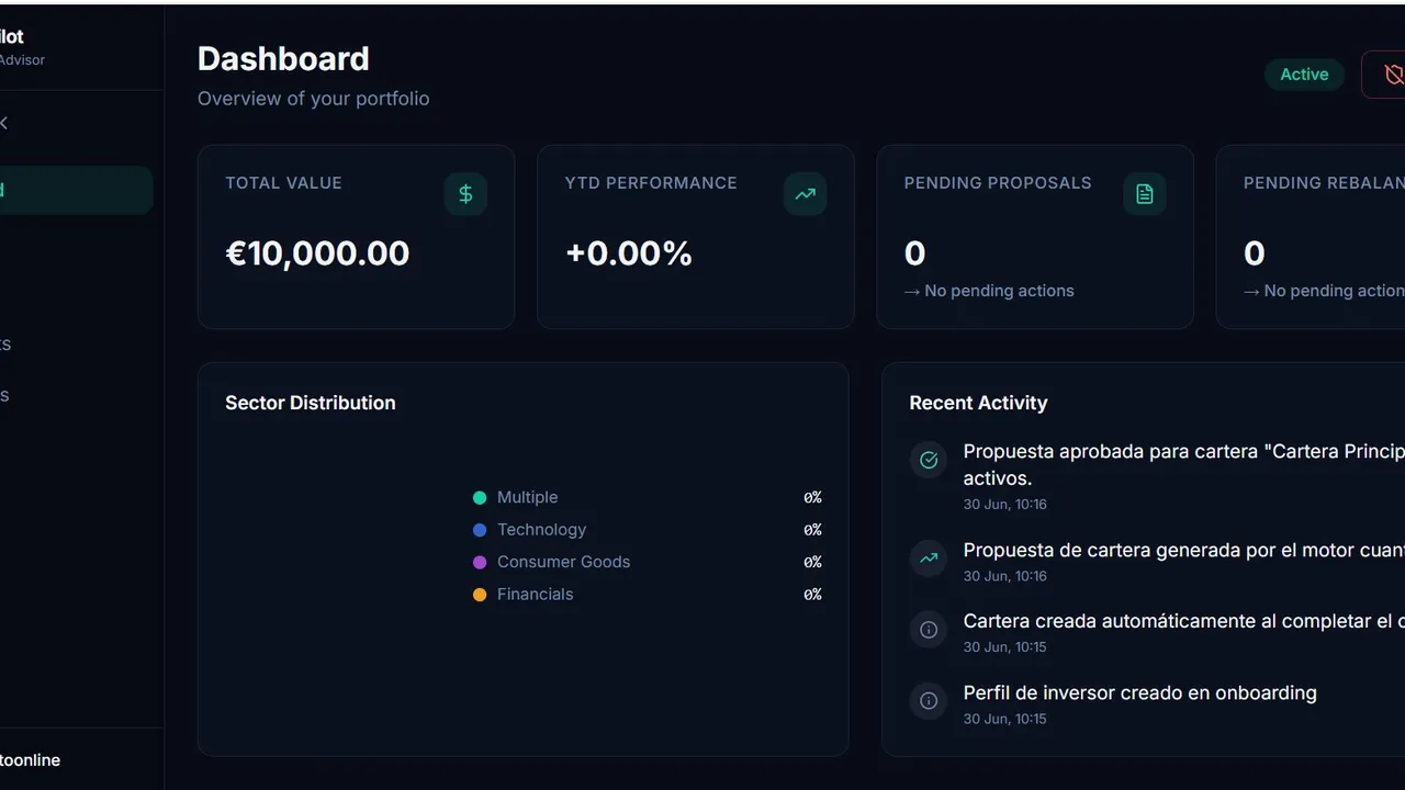 WealthPilot template preview