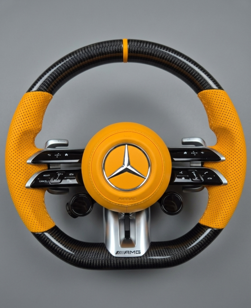 הגה מרצדס AMG כתום וקרבון