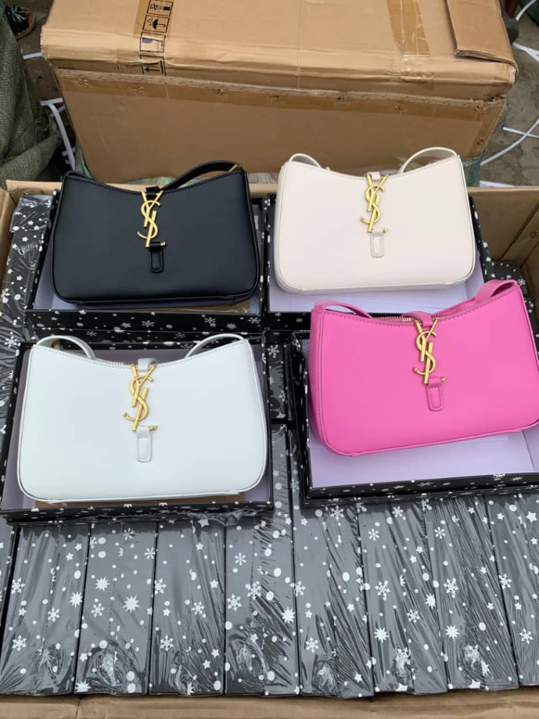 GKC YSL-Inspired Gold Logo Mini Shoulder Hobo — 4 Colours