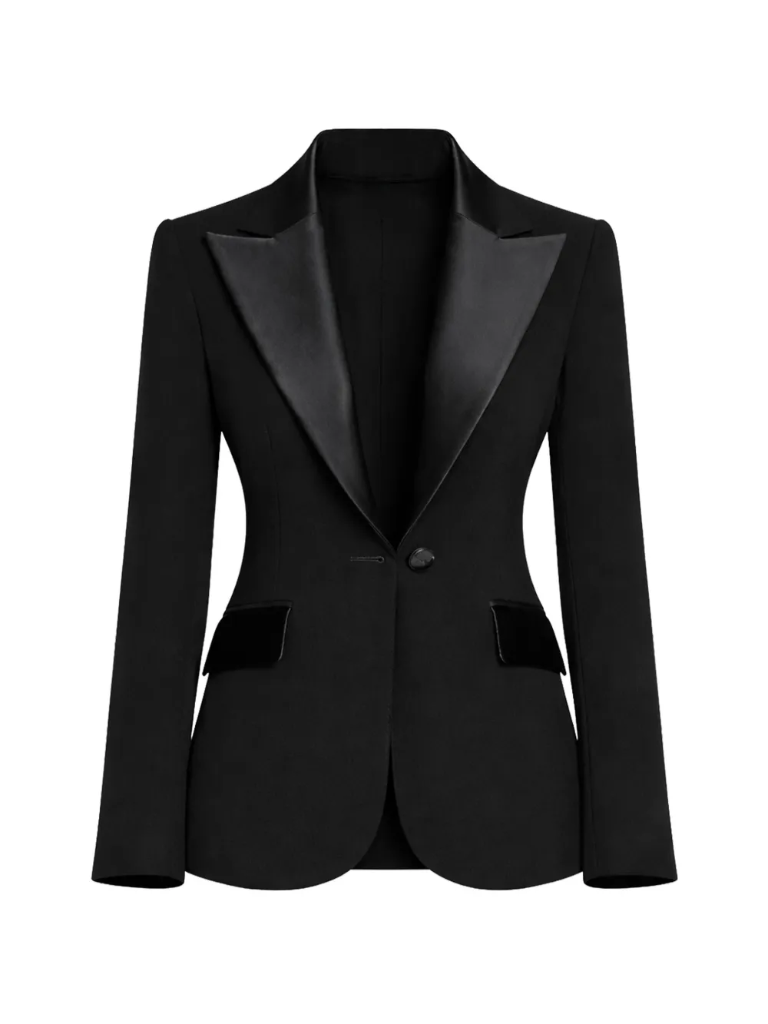 GKC Tuxedo Blazer & Tailored Shorts Two-Piece Set — Black