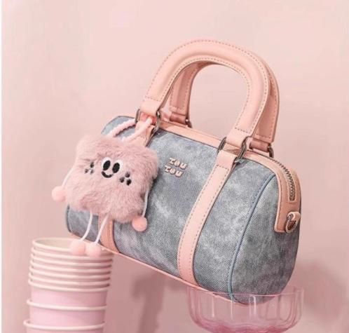 GKC Teddy Denim Boston Mini Speedy — ZouZou Series