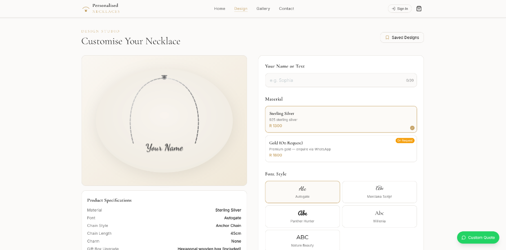 Personalised Necklace