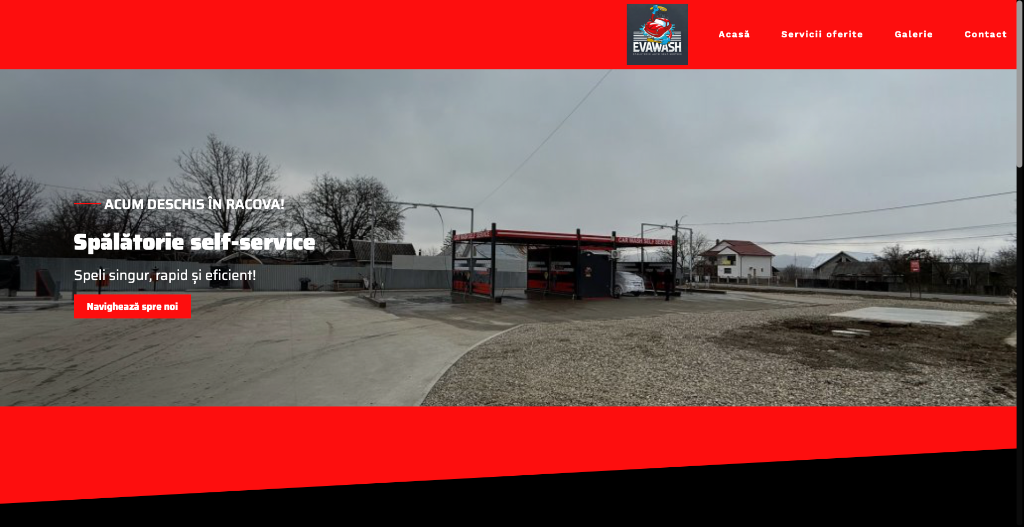 Eva Wash — site realizat de MABIS Studio