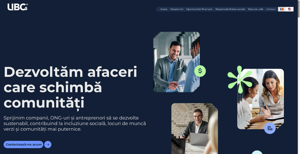 UBC Social — site livrat de MABIS Studio