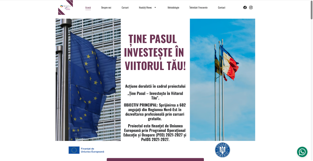 Ține Pasul — site realizat de MABIS Studio