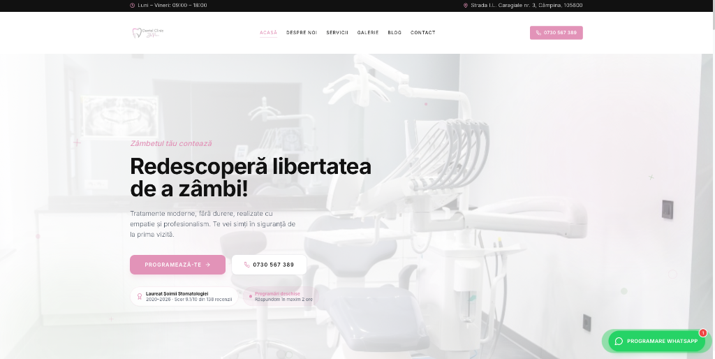 Clinica Dr. Peicu — site realizat de MABIS Studio
