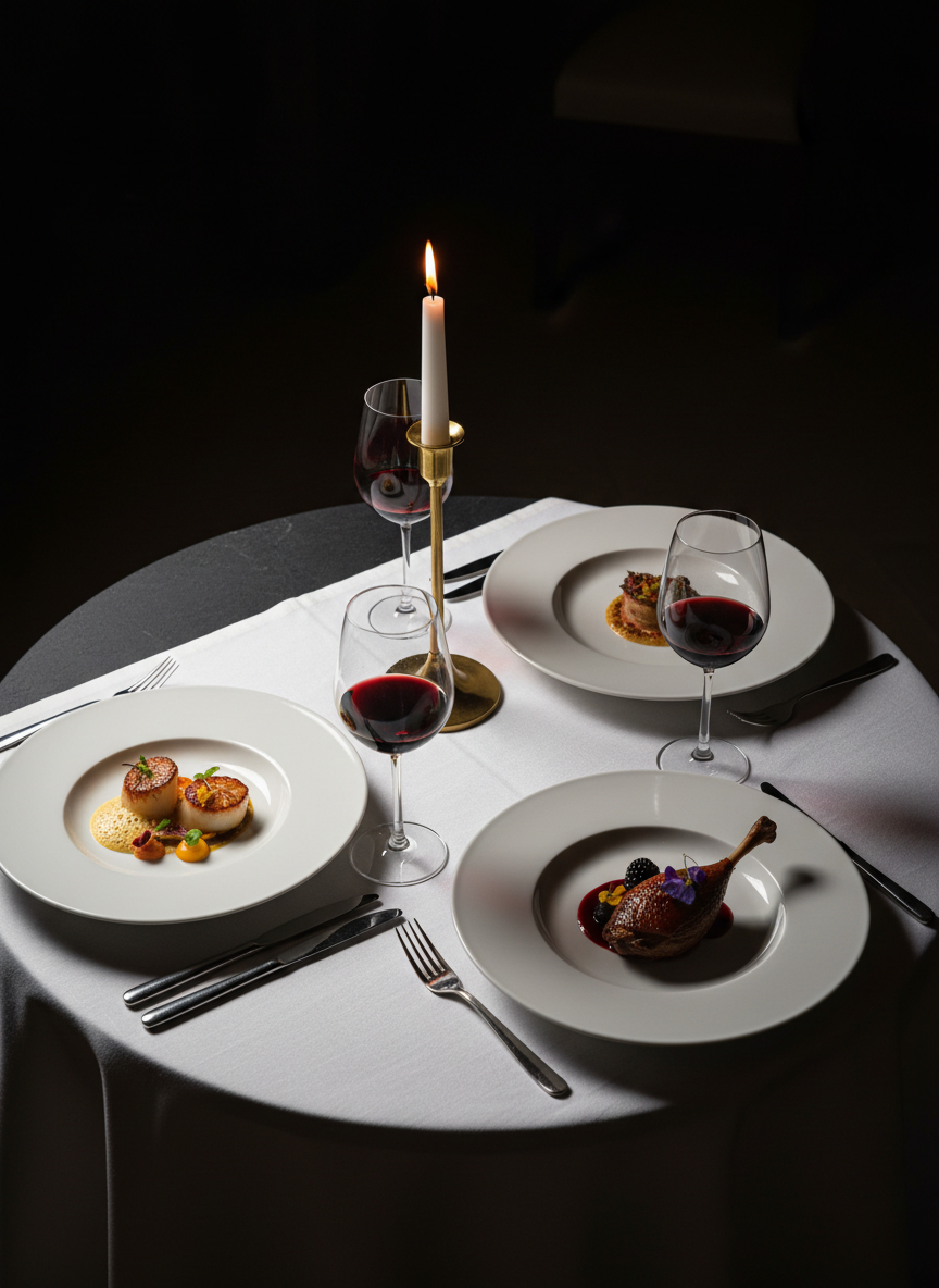 Cena privada íntima para dos