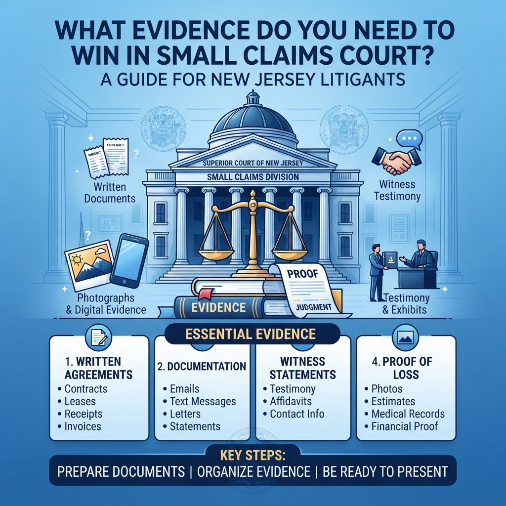 What Evidence Do You Need to Win in Small Claims Court? A Guide for New Jersey Litigants