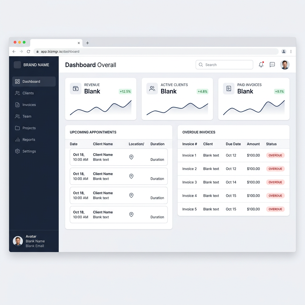 Track your business at a glance