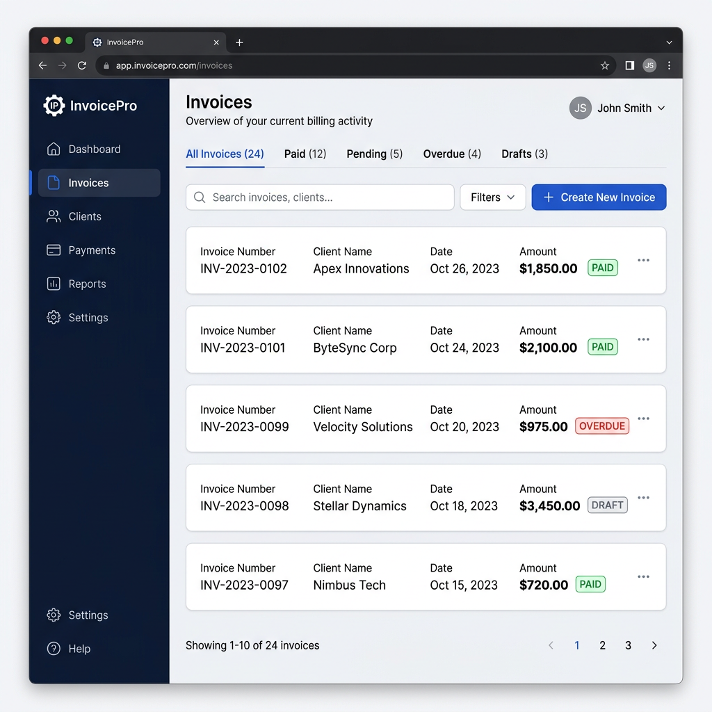 Create and track invoices effortlessly