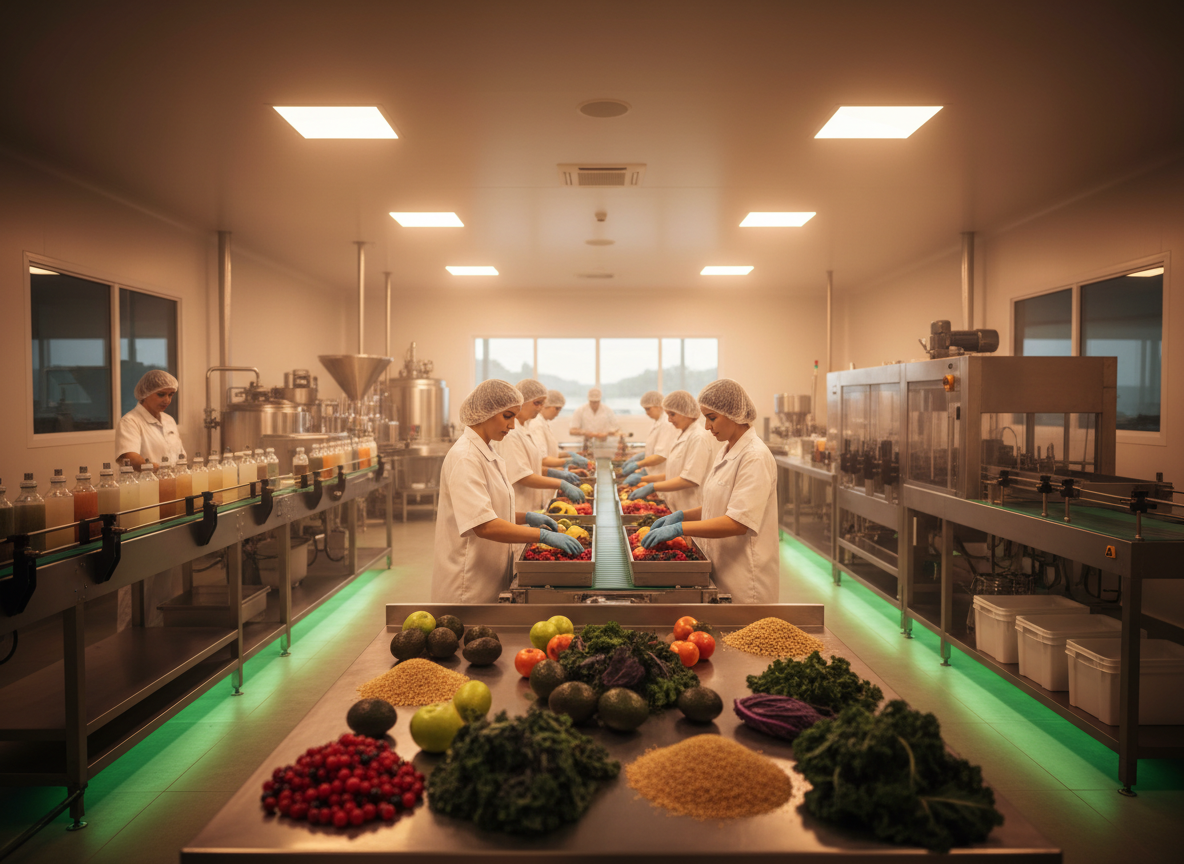 Modern food processing facility