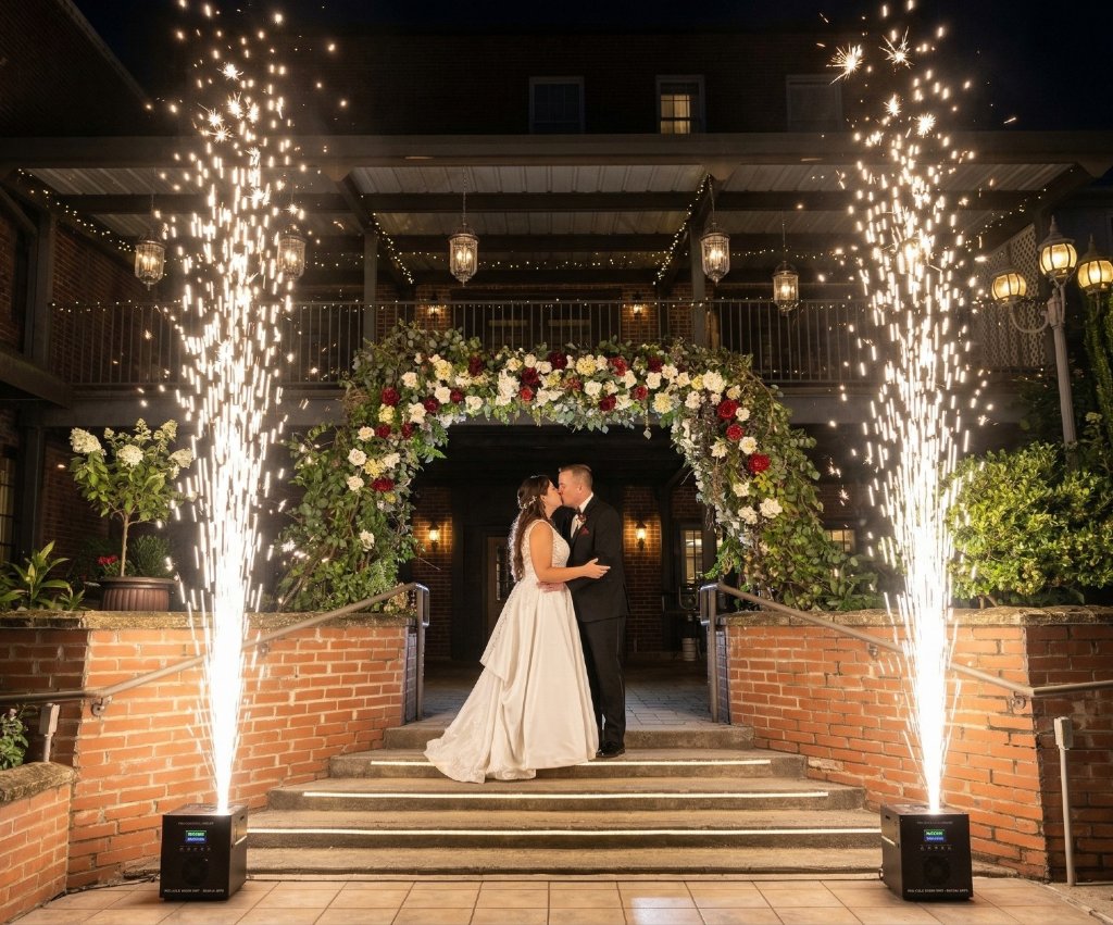 Cold Spark Fountains — Maximum Entertainment Tulsa wedding DJ services