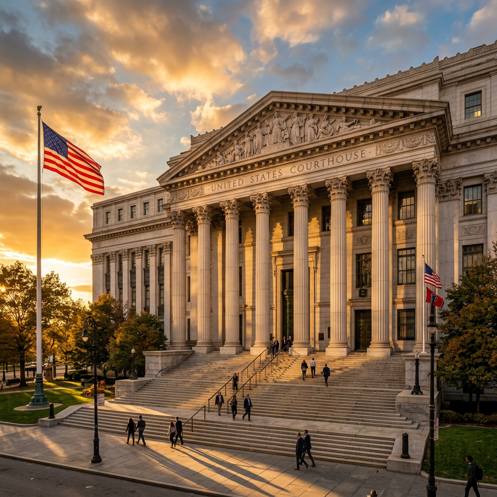 Grand courthouse exterior