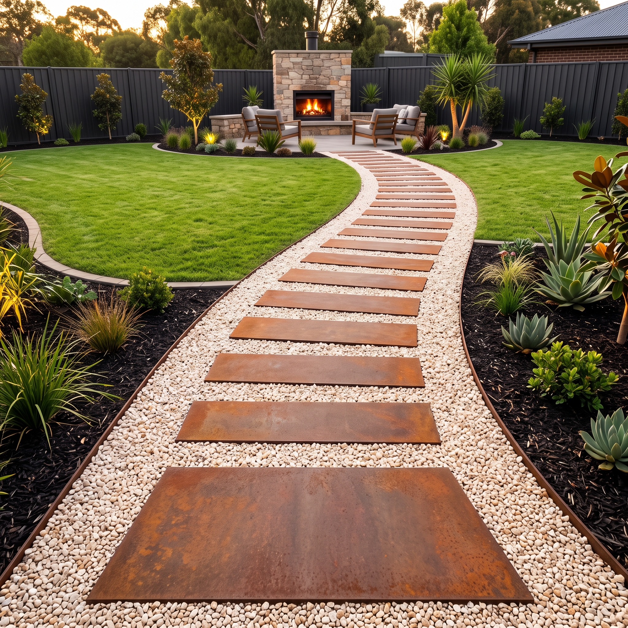 Corten Steel Pavers