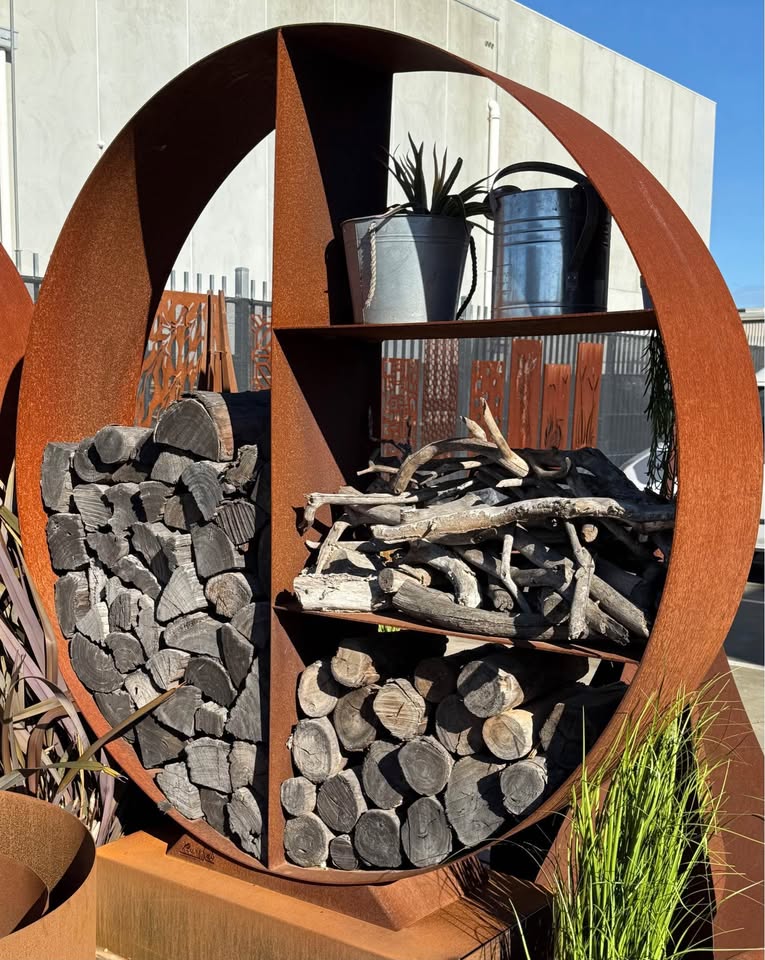 Rustfab circular wood stacker