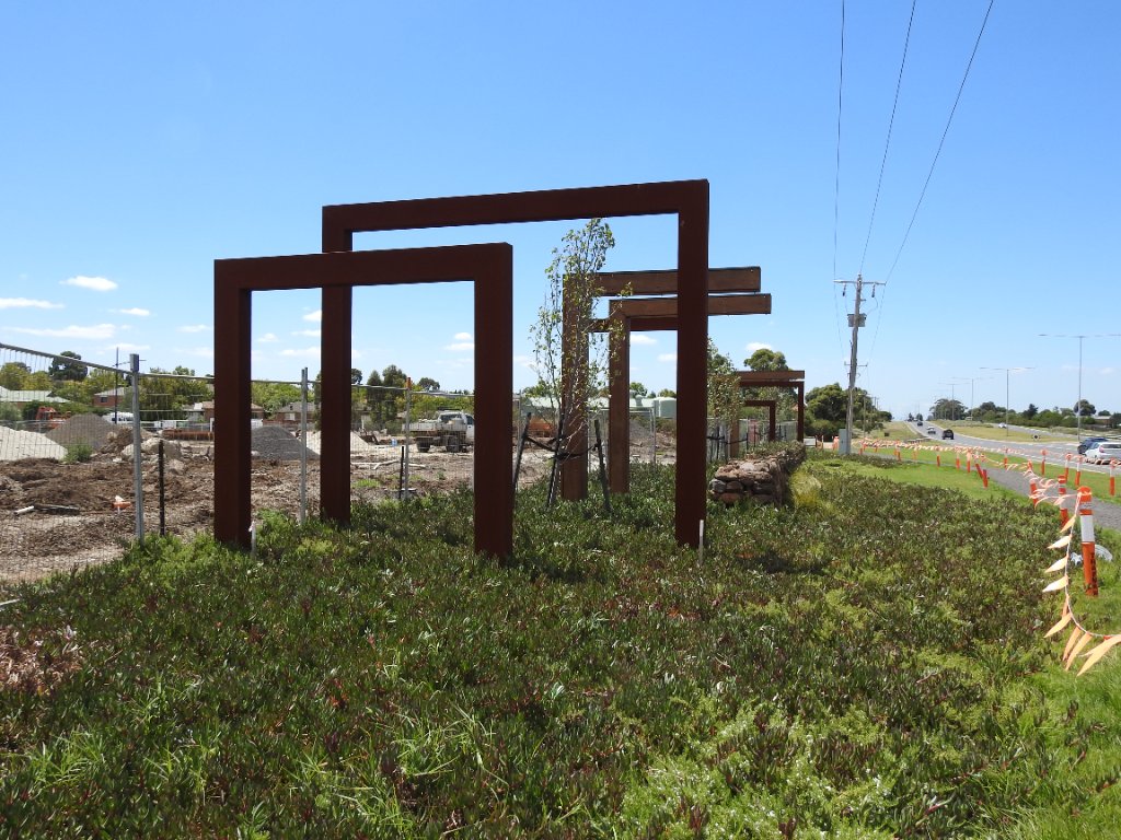 Corten steel architectural frames installation