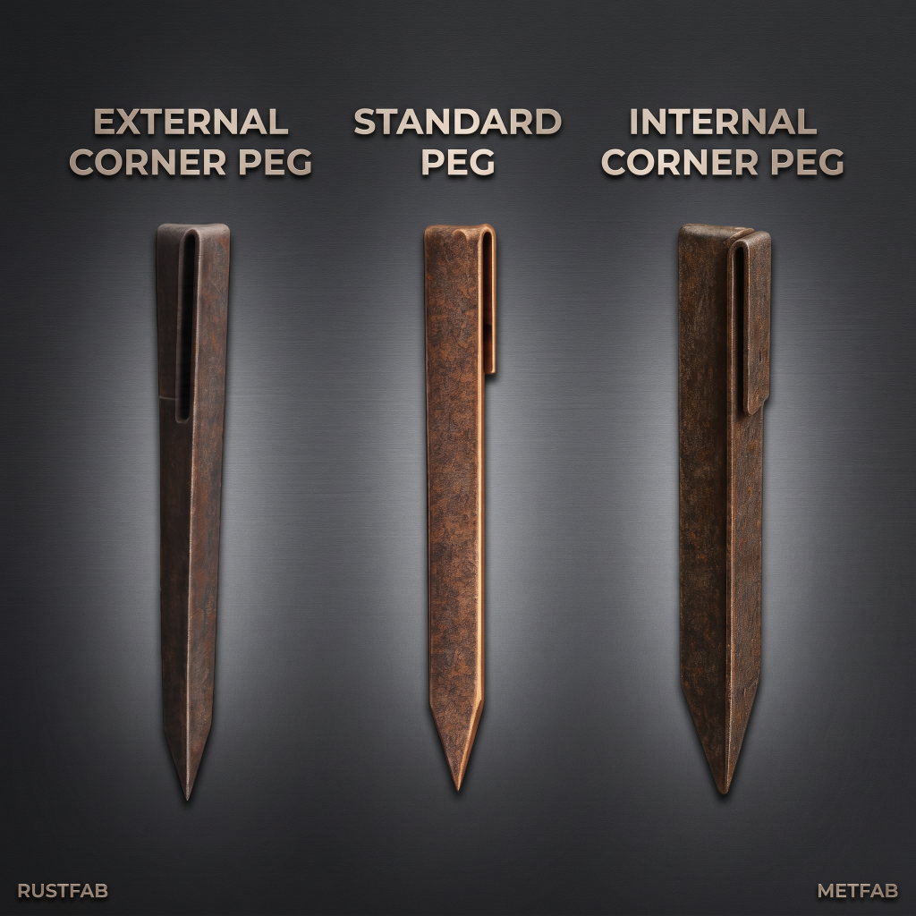 Corten Garden Edging Pegs