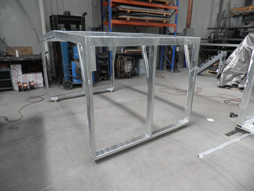 Galvanised steel frame fabrication
