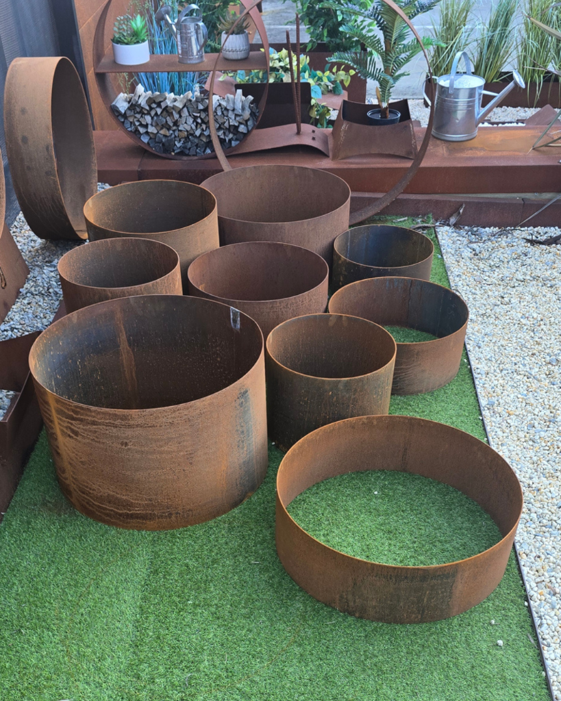 Small Corten Garden Rings