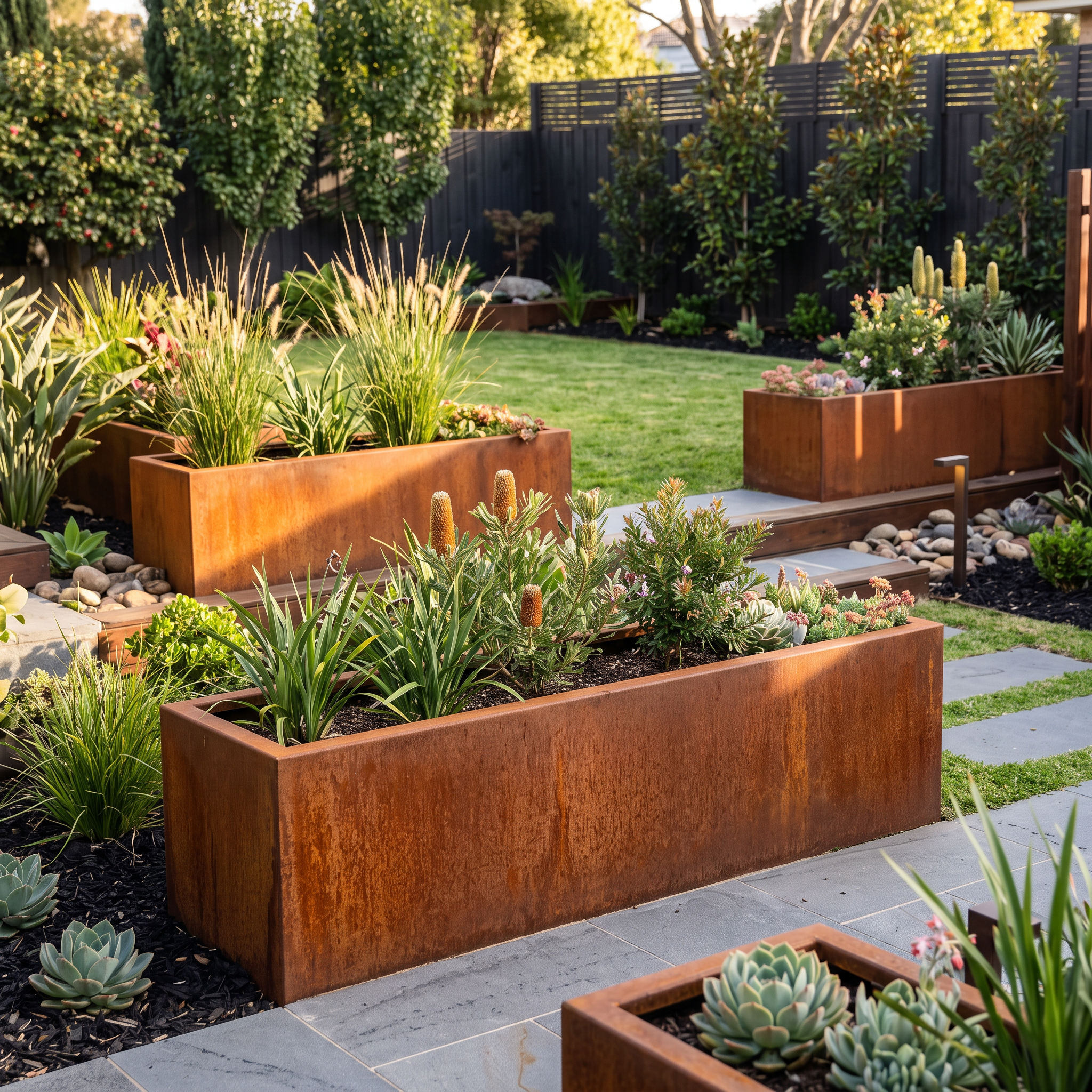 Corten Planter Boxes