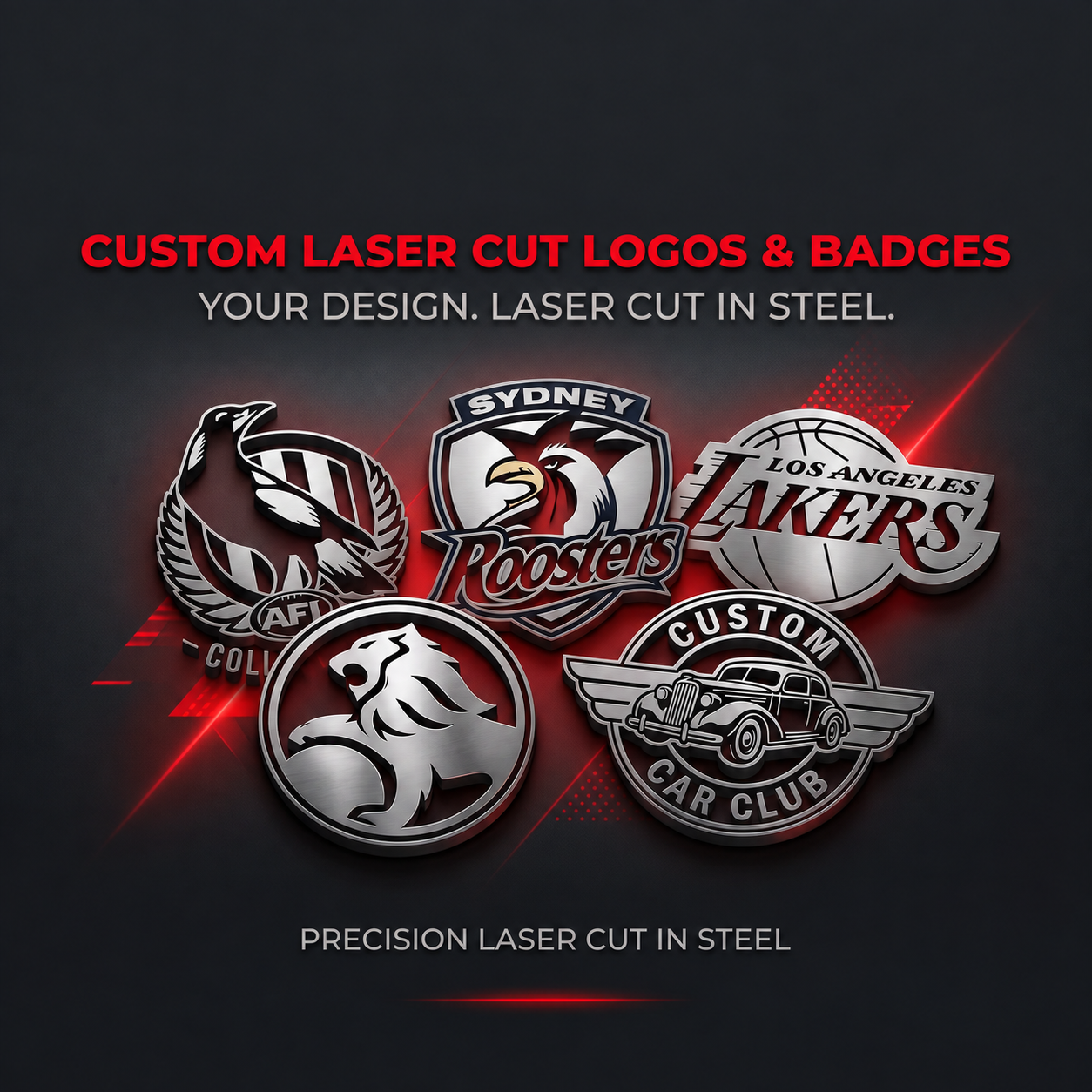 Custom Laser Cut Logos & Badges