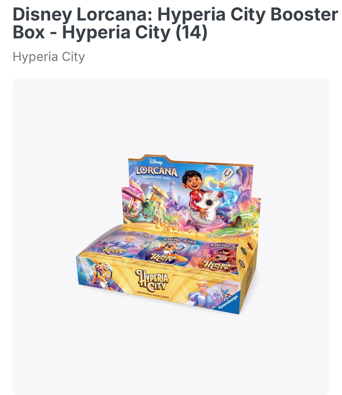 Disney Lorcana: Hyperia City Case - Hyperia City (14) (English)