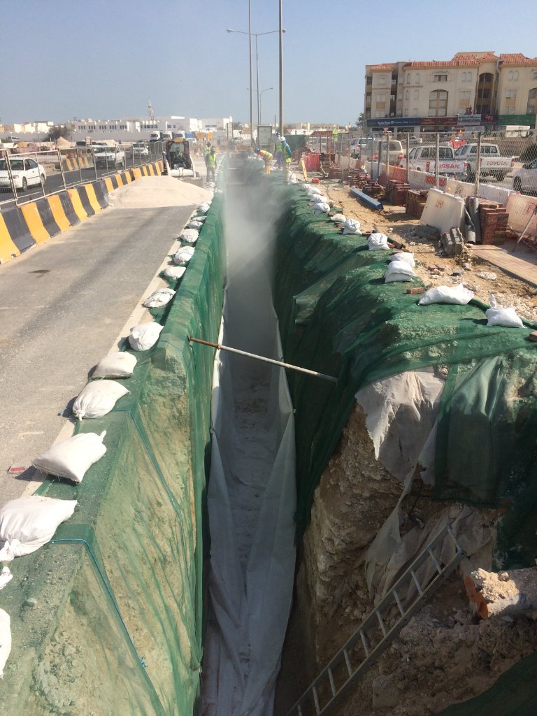 Construction site photo 16 of the Roads & Infrastructure in Wakra project