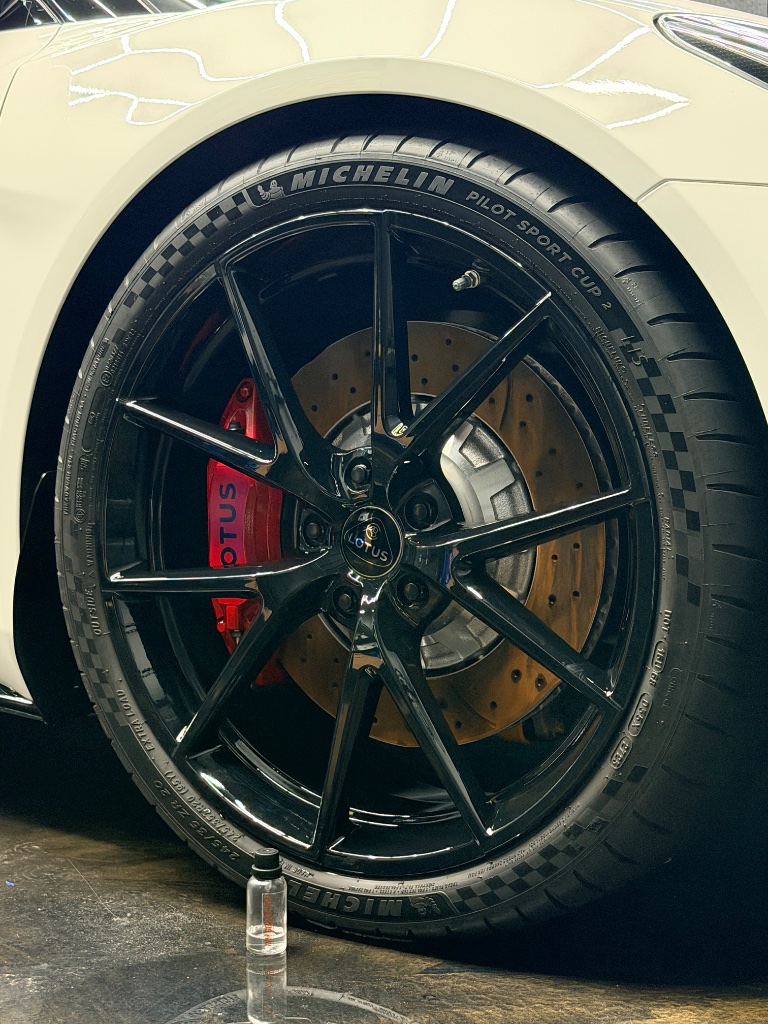 Surface contamination on a vehicle with effectively zero mileage.
