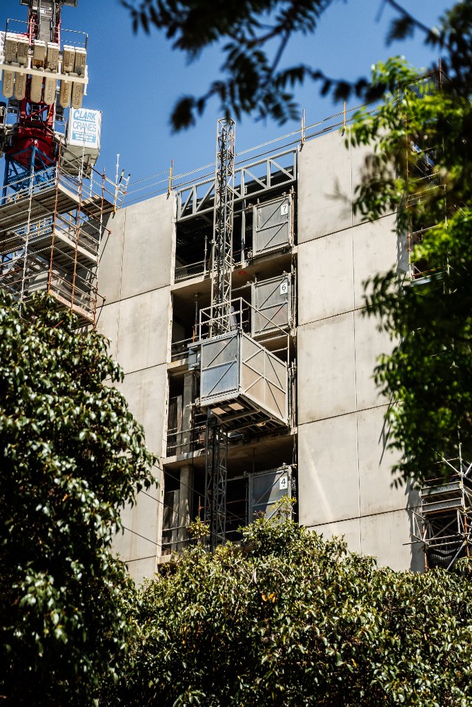 Professional scaffolding on a construction site
