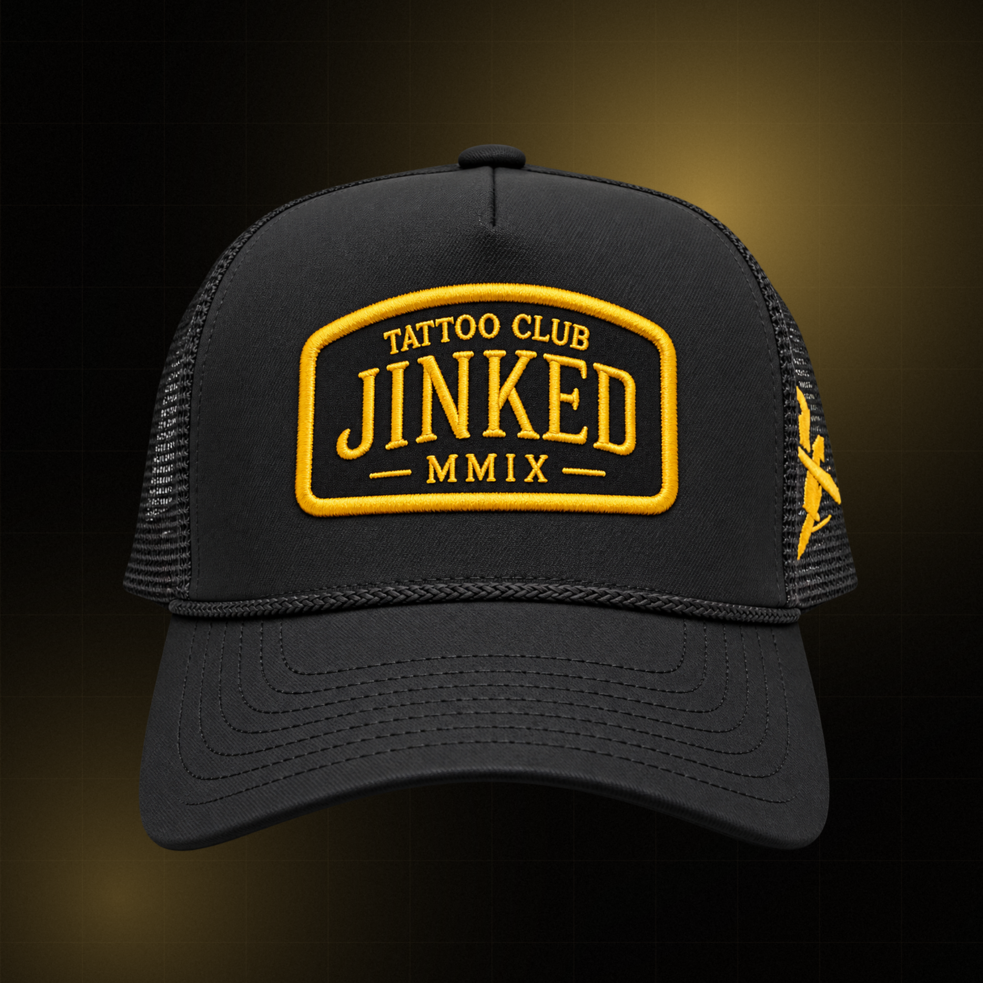 Jinked Trucker Cap — Black