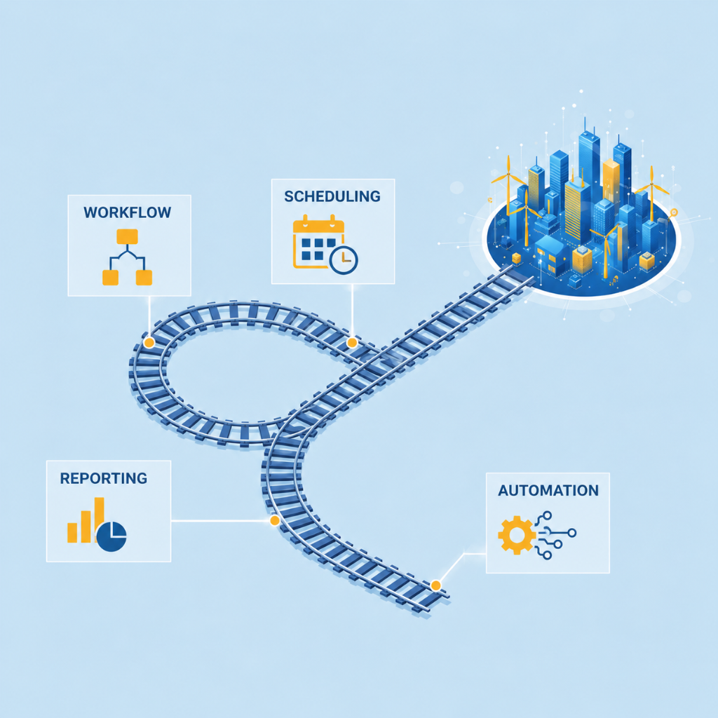Railway tracks through safety, people, systems and financial zones