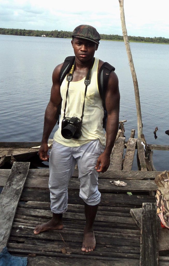 K. A. Darko documenting in the field, 2013