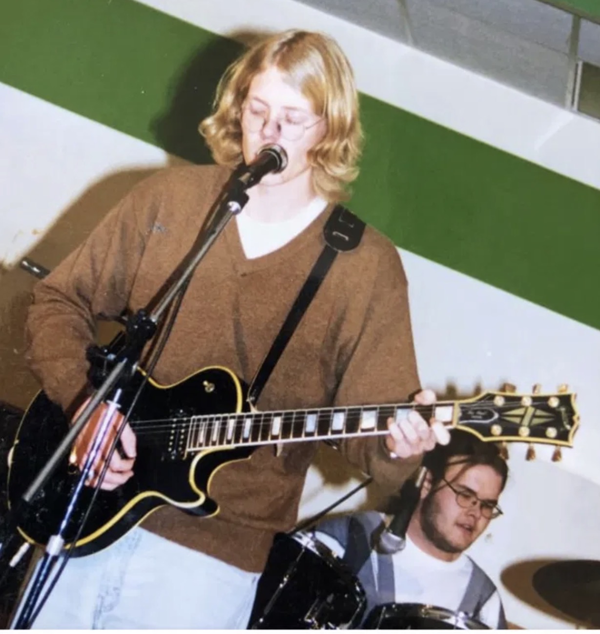 Tom from Louise Drive and me playing a skate park in Noblesville, the same town as the amphitheater. Kids kept making rooms out of whatever would hold them.