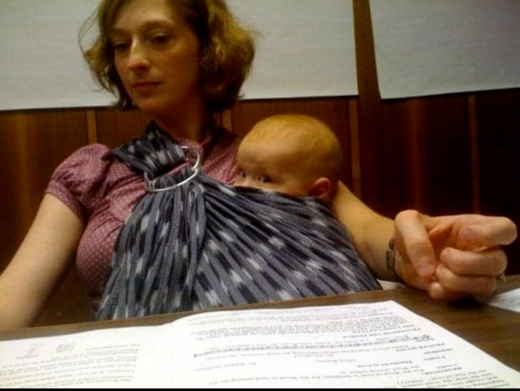 Karen McAleavey with newborn Max