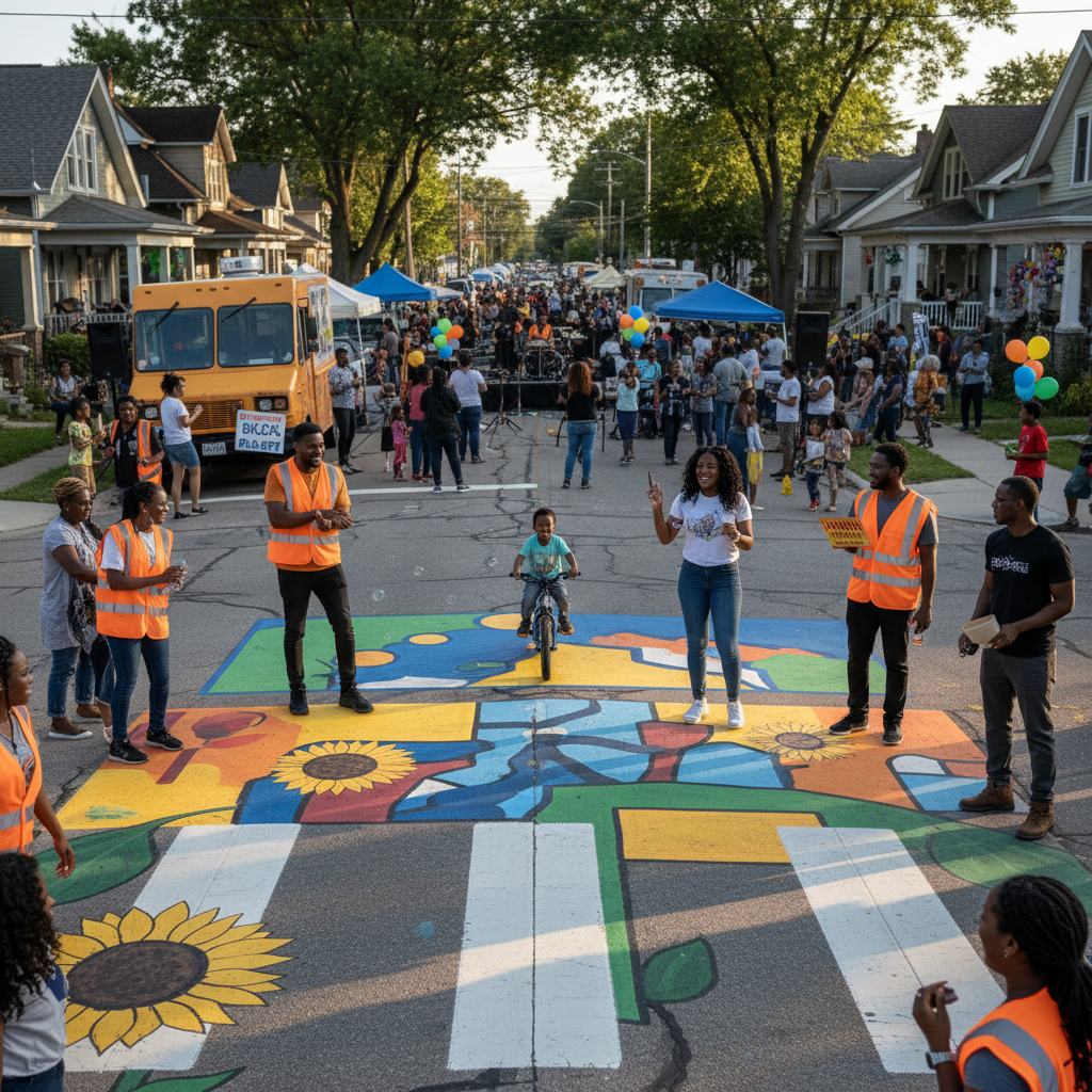 Neighbor Power Indy · Community crosswalk painting · Marion County