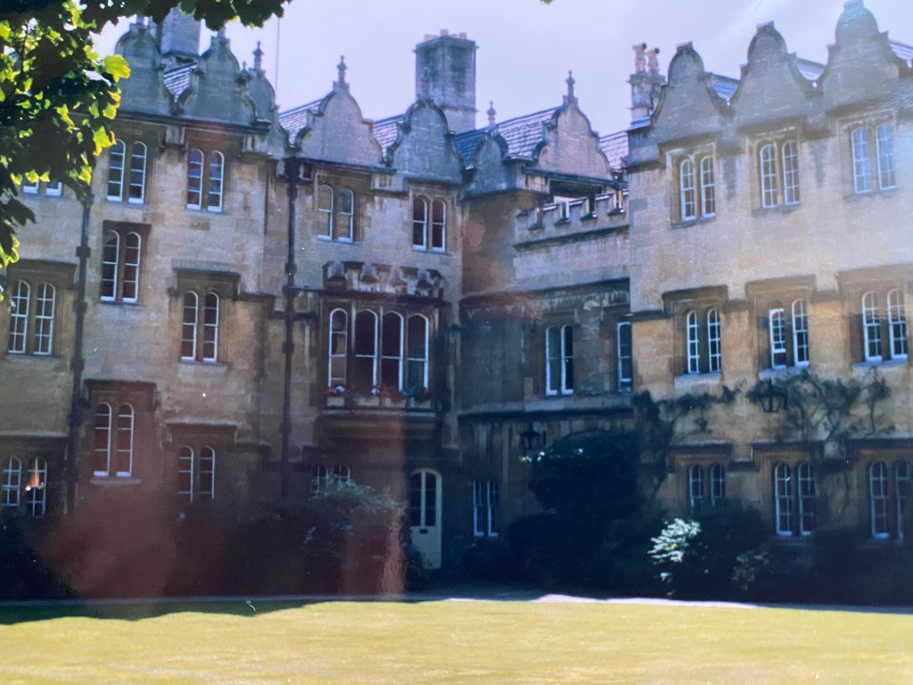 Oriel College quad, University of Oxford, 1998
