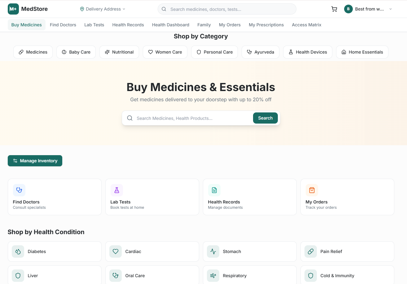 MedStore template preview