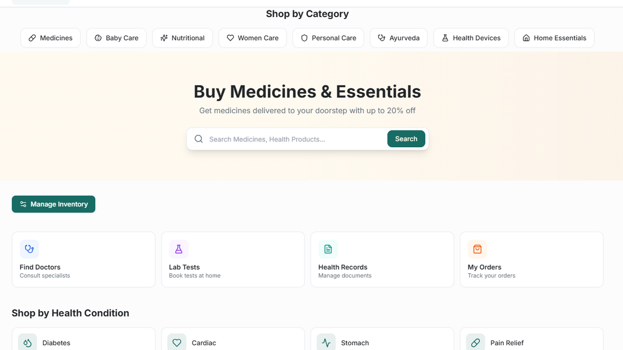 MedStore template preview