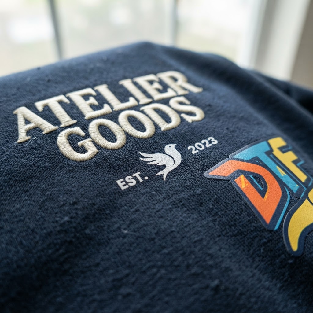 DTF printing process on custom clothing