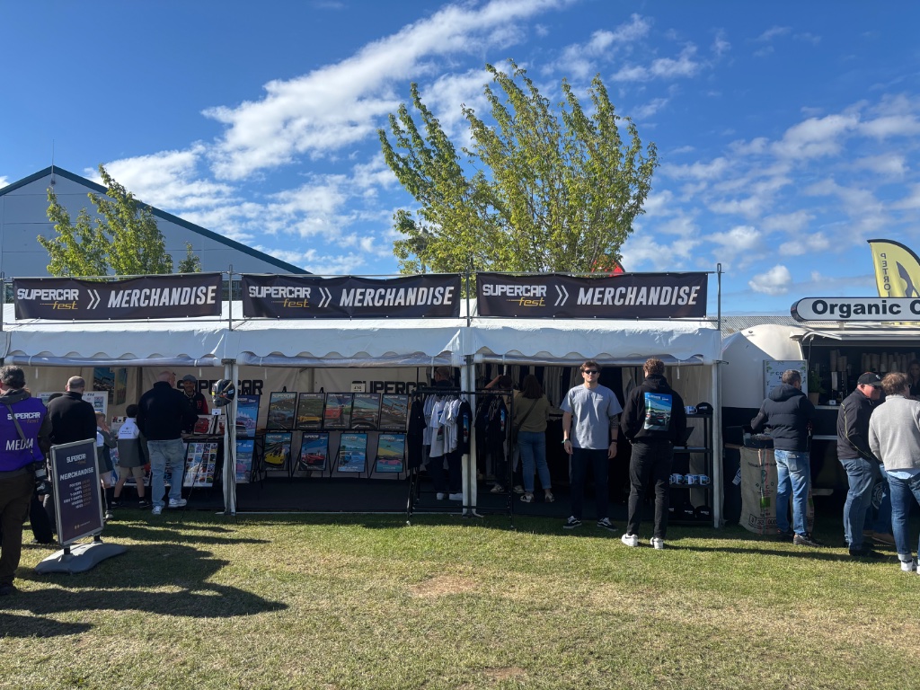 Supercar Fest merchandise stand