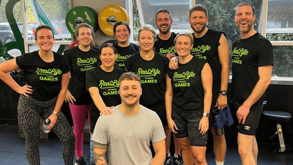 Real Life Fitness Games branded t-shirts