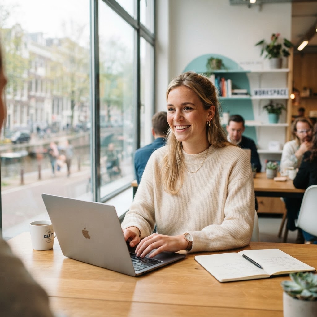 Ondernemer die met Fiscal Flow werkt