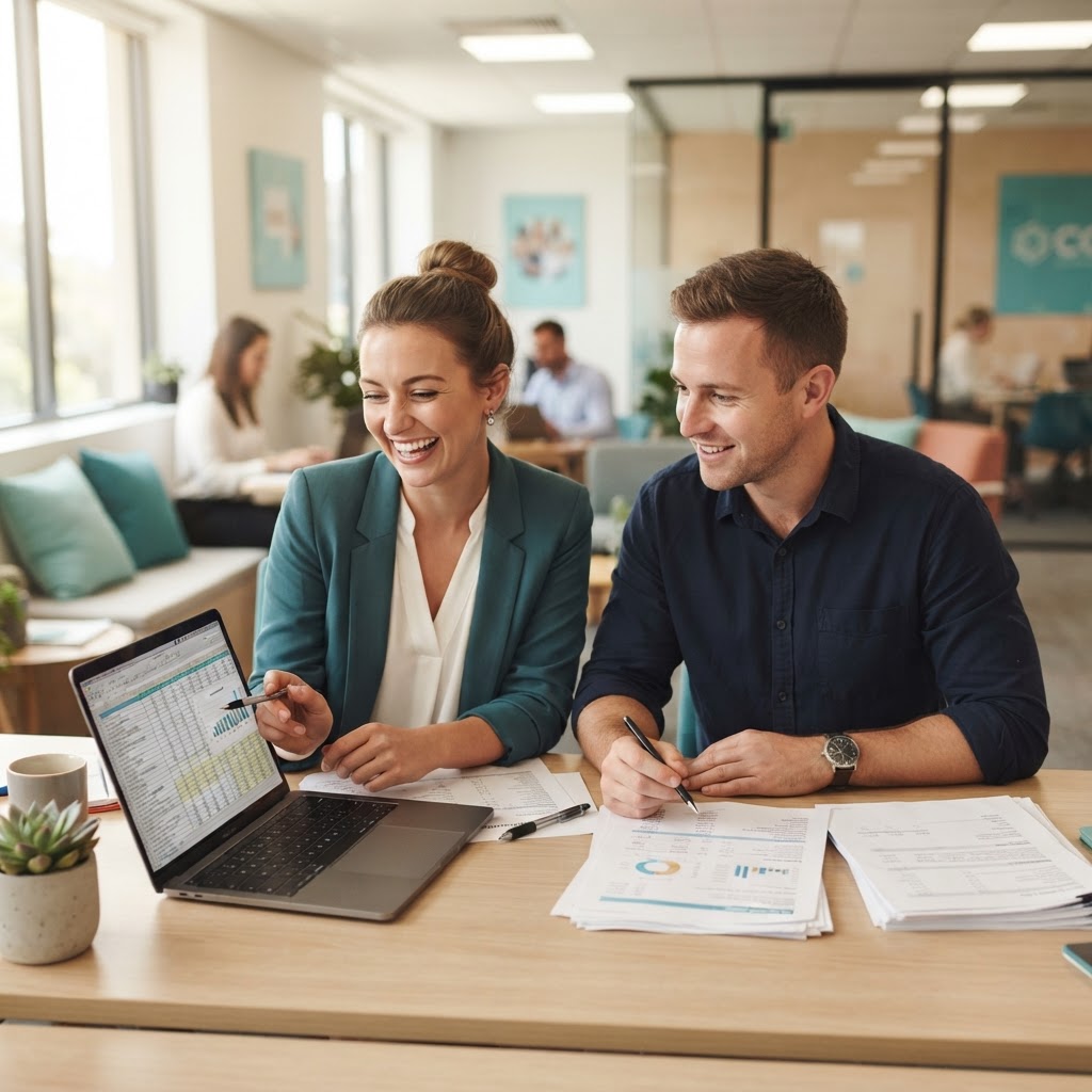 Fiscal Flow team dat samenwerkt met ondernemers